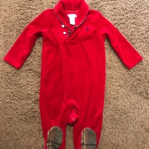 Red Ralph Lauren boy body suit 9m